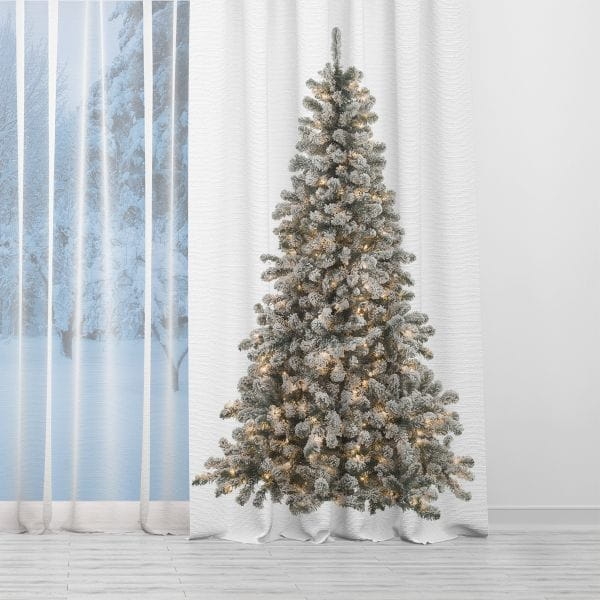 Zasłona WINTER  wzór BN16 | choinka bożonarodzeniowa