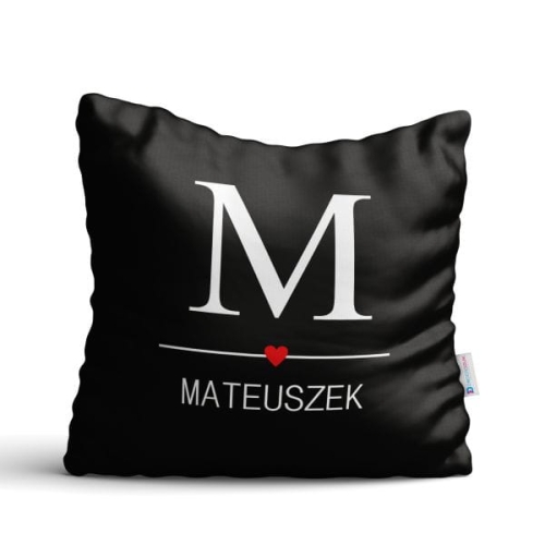 Poduszka z imieniem 40 × 40 cm - LITERKA I IMIĘ | Projekt GRATIS!  