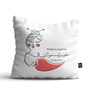 Poduszka Dla Babci | Babcia czarodziejka na drutach