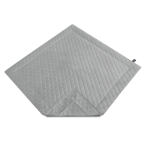 Mata pikowana kwadratowa VELVET VE2218  | krata karo szara