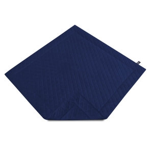 Mata pikowana kwadratowa VELVET VE2211  | krata karo granatowa