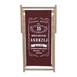 Leżak z personalizowanym nadrukiem wzór 4E | Whiskey - leżakowanie pomaga dojrzeć, bordowy