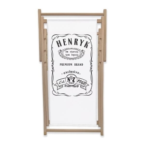 Leżak z personalizowanym nadrukiem wzór 1J | Whiskey -Im starszy, tym lepszy, biały