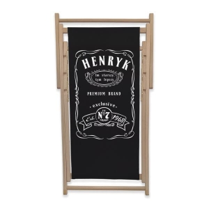 Leżak z personalizowanym nadrukiem wzór 2J | Whiskey -Im starszy, tym lepszy, czarny