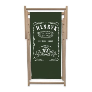 Leżak z personalizowanym nadrukiem wzór 3J | Whiskey -Im starszy, tym lepszy, zielony