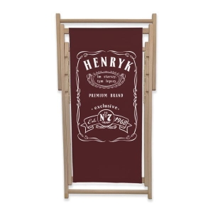 Leżak z personalizowanym nadrukiem wzór 4J | Whiskey -Im starszy, tym lepszy, bordowy