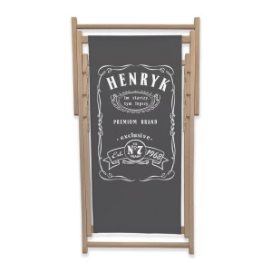 Leżak z personalizowanym nadrukiem wzór 7J | Whiskey -Im starszy, tym lepszy, szary