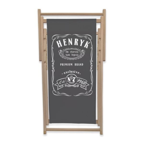 Leżak z personalizowanym nadrukiem wzór 7J | Whiskey -Im starszy, tym lepszy, szary