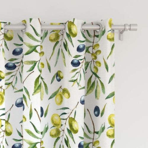 Zasłona SUMMER wzór SM11 | oliwki