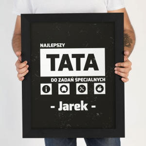 Plakat dla Taty - Dzień Ojca wzór DT01 | tata do zadań specjalnych