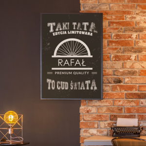Plakat dla Taty - Dzień Ojca wzór DT02 | rower