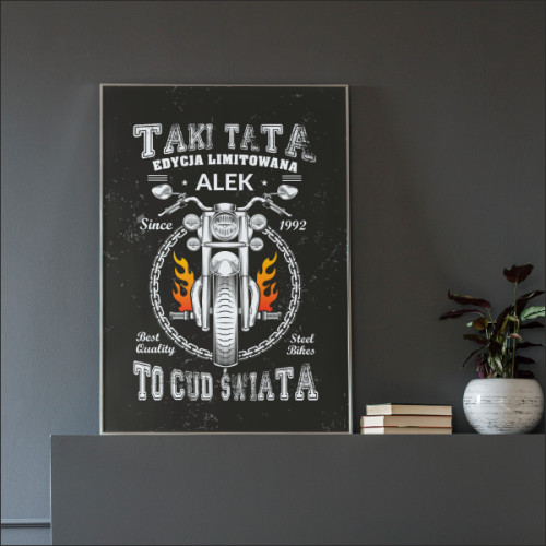Plakat dla Taty - Dzień Ojca wzór DT03 | motor