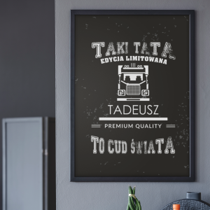 Plakat dla Taty - Dzień Ojca wzór DT05 | ciężarówka