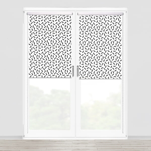 Roleta BLACK & WHITE wzór CB26 o wysokości 220 cm | konfetti
