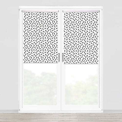 Roleta BLACK & WHITE wzór CB26 o wysokości 220 cm | konfetti