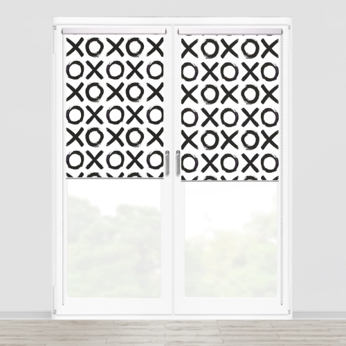 Roleta BLACK & WHITE wzór CB28 o wysokości 220 cm | XOXO