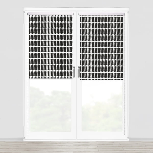 Roleta BLACK & WHITE wzór CB29 o wysokości 220 cm | kreseczki