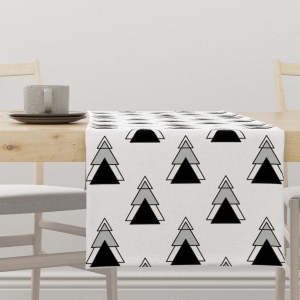 Bieżnik świąteczny WINTER wzór BN04 | geometryczne, nowoczesne choinki