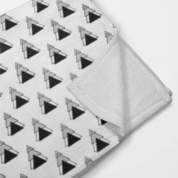 Koc pluszowy WINTER wzór BN04 | geometryczne, nowoczesne choinki