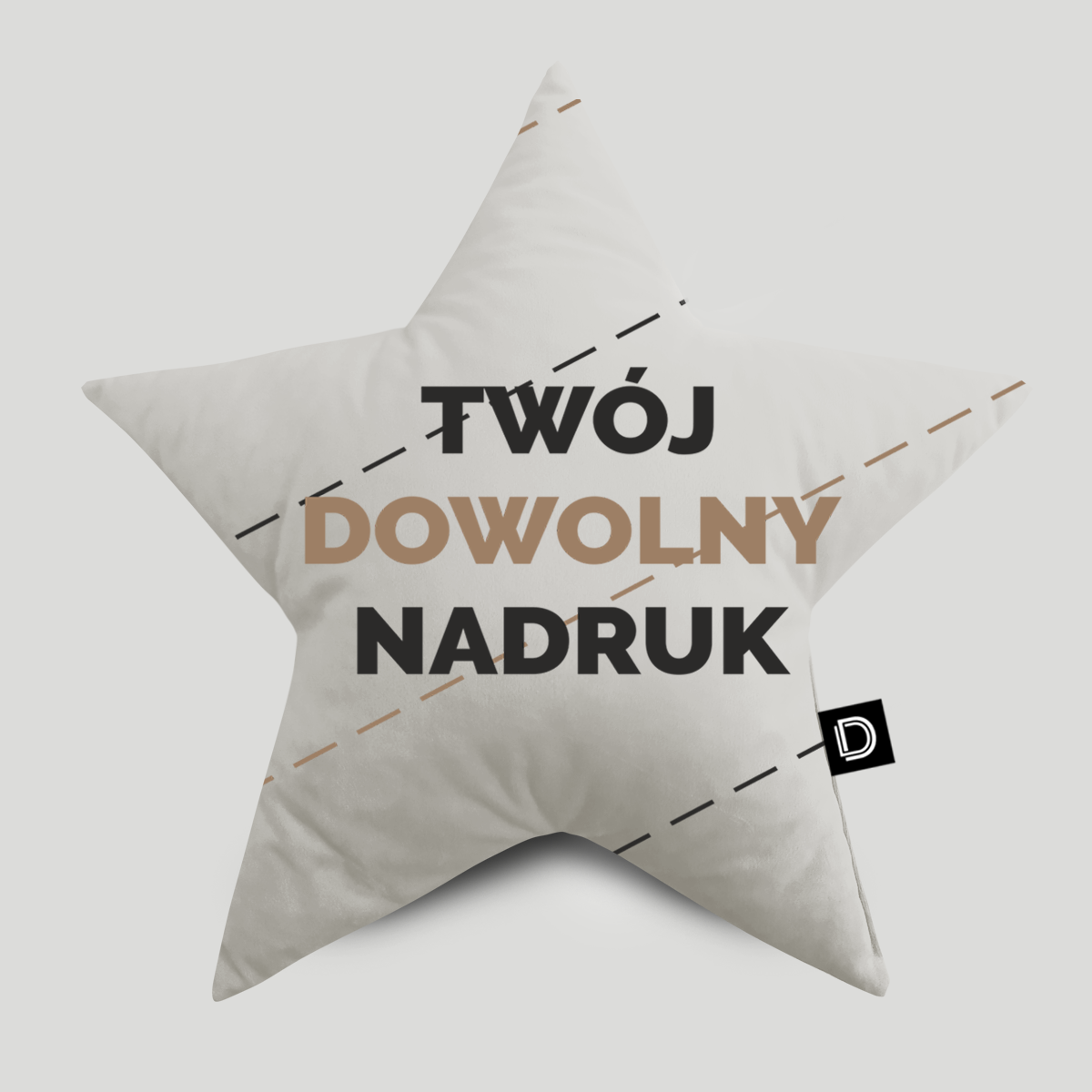 Poduszka gwiazdka z dowolnym nadrukiem