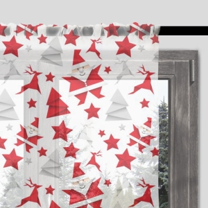 Firana świąteczna WINTER wzór BN22 | Mikołaj origami