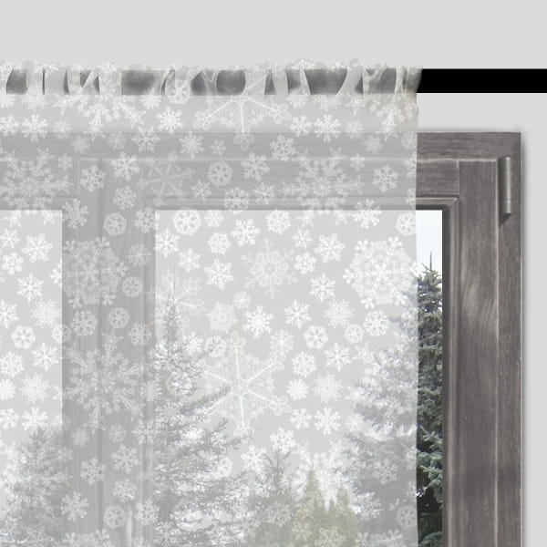 Firana świąteczna WINTER wzór BN17 | płatki śniegu