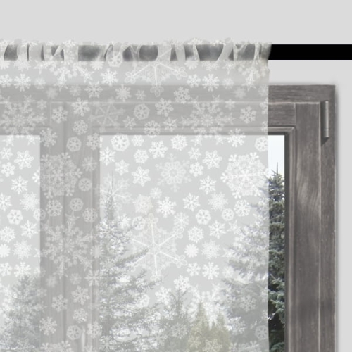 Firana świąteczna WINTER wzór BN17 | płatki śniegu