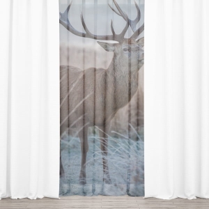 Firana świąteczna WINTER wzór BN19 | jeleń w śniegu
