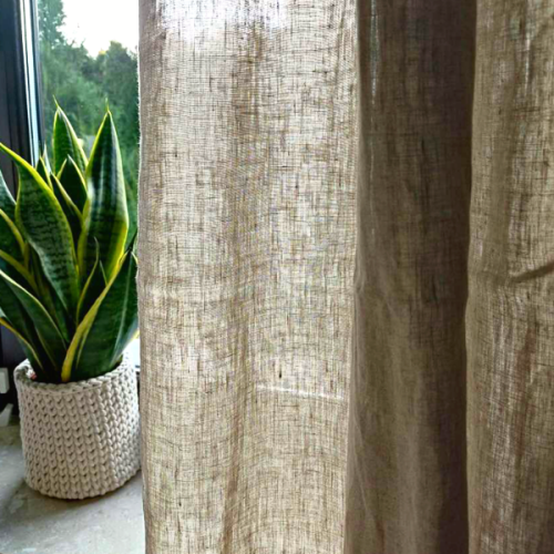 Zasłona lniana LINEN  | natural