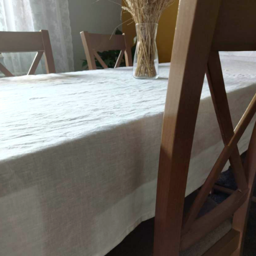 Obrus lniany LINEN | white