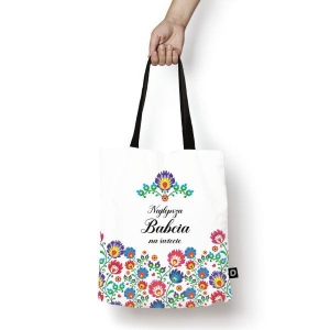 Torba dla Babci | Najlepsza Babcia na świecie Folk + imię Babci