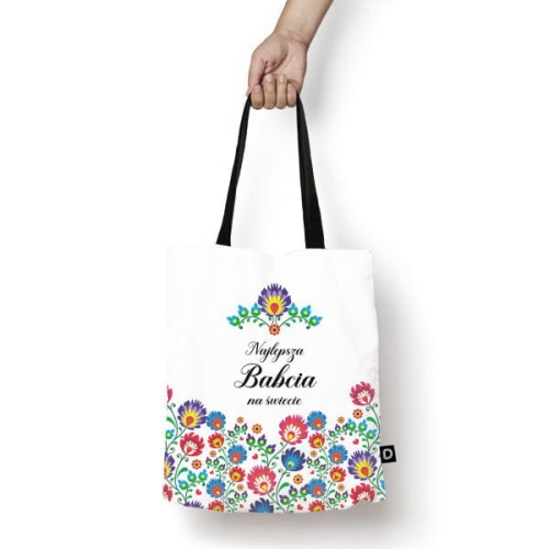 Torba dla Babci | Najlepsza Babcia na świecie Folk + imię Babci