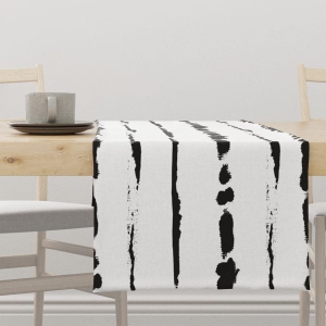 Bieżnik BLACK&WHITE wzór CB27 | ślady pędzla