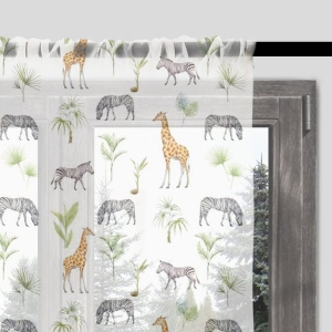 Firana dla dzieci WILD SAFARI wzór D99 | zwierzęta sawanny
