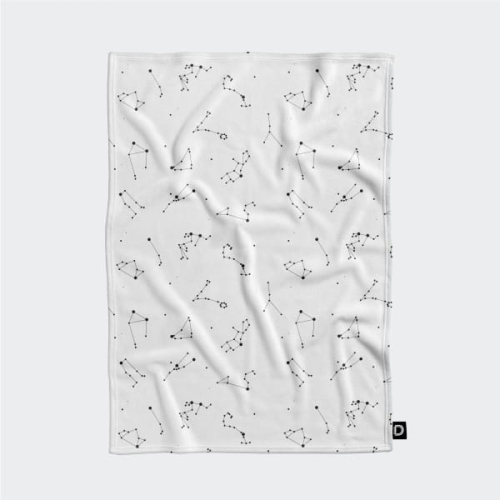 Koc pluszowy GALAXY wzór Z01 | zodiak na białym tle