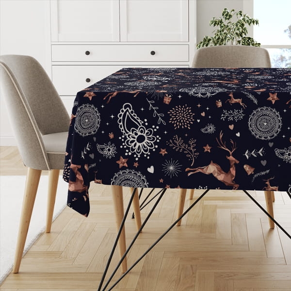 Obrus WINTER wzór BN18 | świąteczne ornamenty