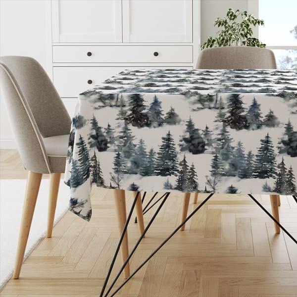 Obrus WINTER wzór BN32 | zamglony las