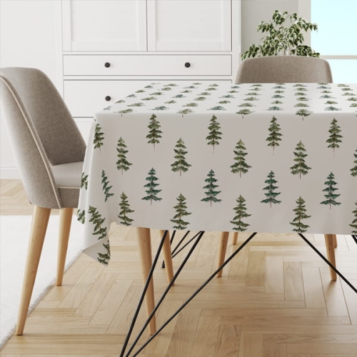 Obrus WINTER wzór BN52 | Akwarelowe choinki
