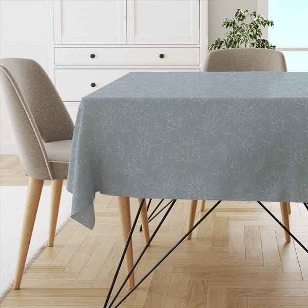 Obrus WINTER wzór BN58 | Delikatne błękitne gałązki