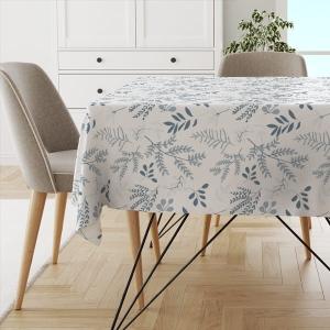 Obrus WINTER wzór BN60 | Niebieskie zimowe gałązki