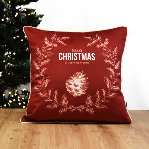 Poduszka XMAS RED EDGE | czerwony