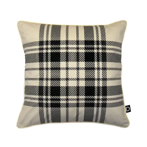 Poduszka XMAS BEIGE TARTAN | kremowy