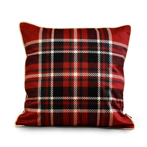 Poduszka XMAS RED TARTAN | czerwony