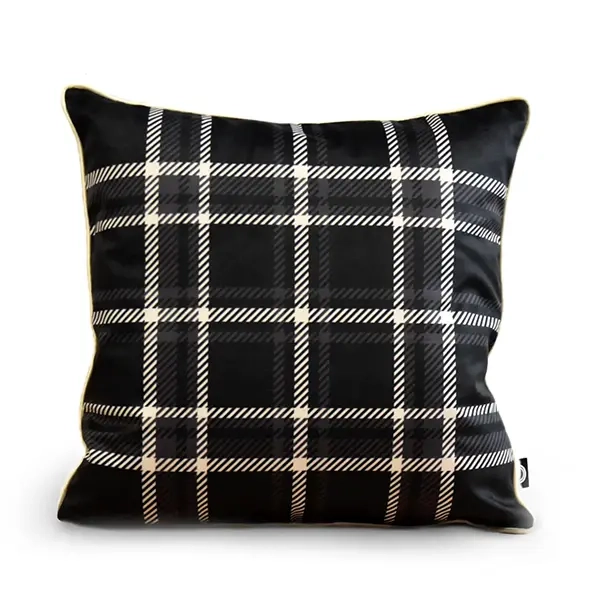 Poduszka XMAS BLACK TARTAN | czarny