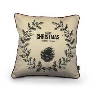 Poduszka XMAS BEIGE EDGE | beżowy