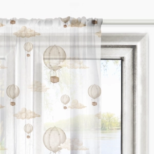 Firana dla dzieci OCEAN DREAM wzór D128 | balony w chmurach