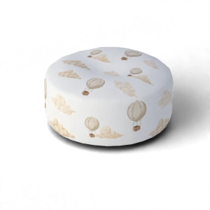 Pufa podnóżek dla dzieci OCEAN DREAM wzór D128 | balony w chmurach