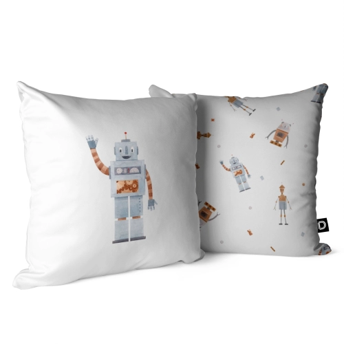 Poduszka dla dzieci UNIQUE JOURNEY wzór D75 | roboty