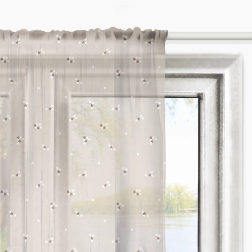 Firana dla dzieci PRETTY FLOWERS wzór D133 | delikatna łączka