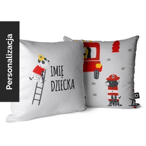 Poduszka dla dzieci CITY LIFE wzór D116 z imieniem | strażackie pieski
